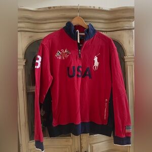 Polo Ralph Lauren USA-67 Ocean Challenge Pullover Red Mens XL
